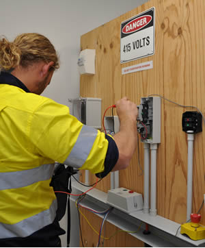 Electrical Tradesman working